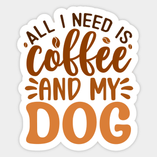 Coffee and Dog Sticker